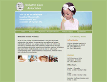 Tablet Screenshot of pediatriccareassociates.com